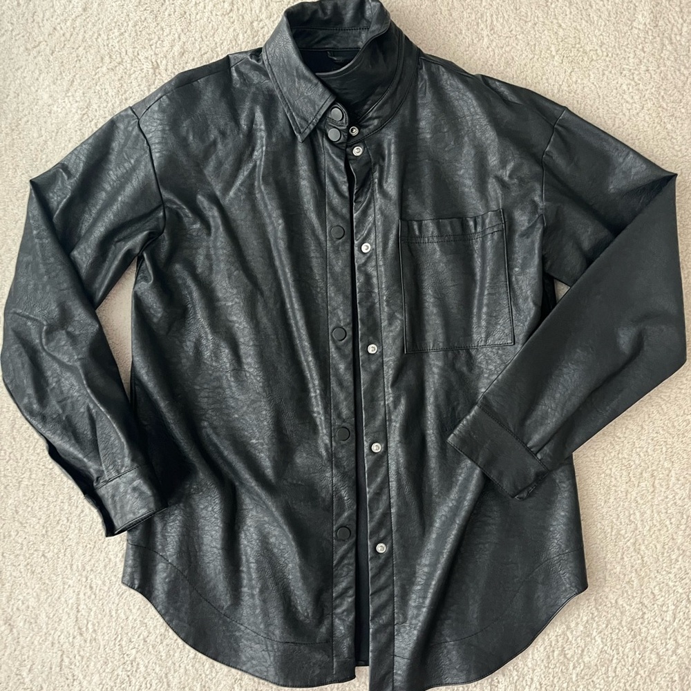 ONLY Leather Shirt Jacket